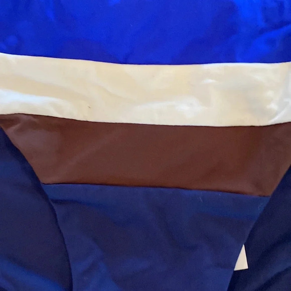 Becca navy striped bikini bottom size medium - Picture 2 of 12